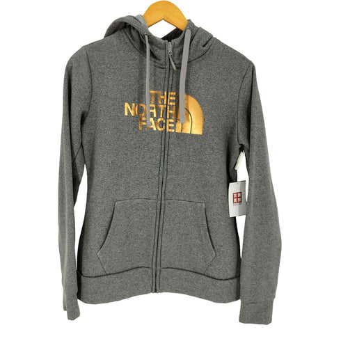 ザノースフェイス THE NORTH FACE Full Zip Hoodie Gold Logo ロゴ フルジップ パーカー レディース import:M