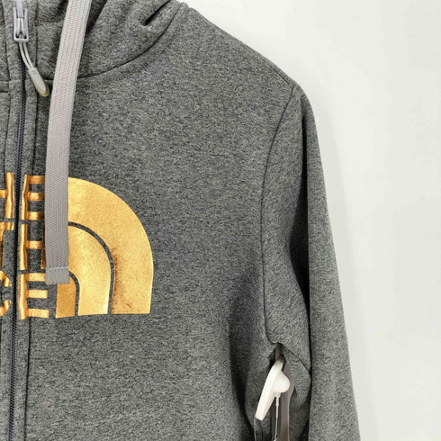 ザノースフェイス THE NORTH FACE Full Zip Hoodie Gold Logo ロゴ フルジップ パーカー レディース import:M