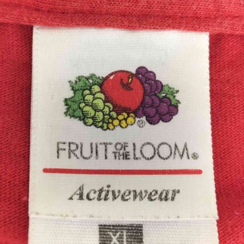 FRUIT OF THE LOOMボディ バンド プリント S/S クルーネック Tシャツ メンズ import:XL