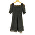 シンシアローリー Cynthia Rowley シルク100 シースルー パフスリーブ ワンピース レディース 2