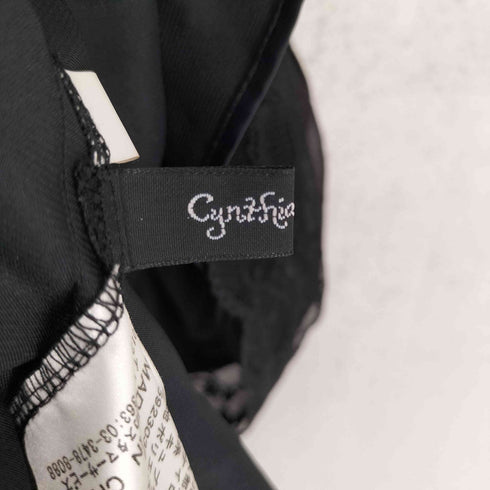 シンシアローリー Cynthia Rowley シルク100 シースルー パフスリーブ ワンピース レディース 2
