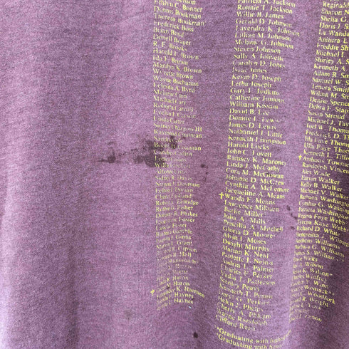 90S GULF COAST SPORTSWEARボディ SENIOR CLASS 1976 S/S シングルステッチ クルーネック Tシャツ メンズ import:L