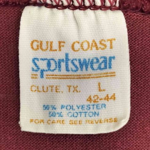 90S GULF COAST SPORTSWEARボディ SENIOR CLASS 1976 S/S シングルステッチ クルーネック Tシャツ メンズ import:L