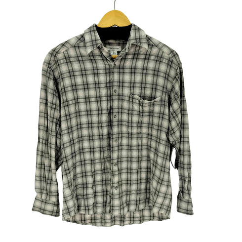 クレイボーン Claiborne シャドーチェック オンブレ レーヨンシャツ メンズ import:M
