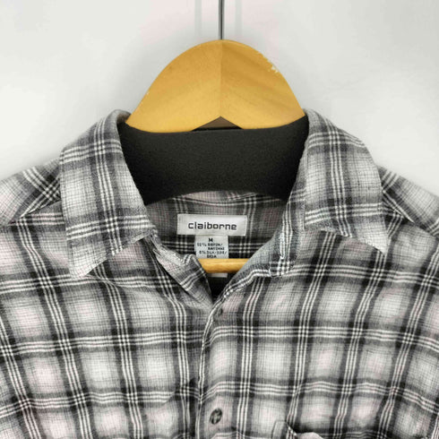 クレイボーン Claiborne シャドーチェック オンブレ レーヨンシャツ メンズ import:M