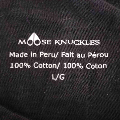 MOOSE KNUCKLES ロゴプリントTシャツ メンズ L
