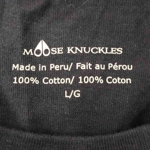 MOOSE KNUCKLES ロゴプリントTシャツ メンズ L