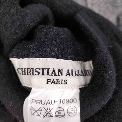 クリスチャンオジャール CHRISTIAN AUJARD ヘリンボーン ウールフーディー1Bコート レディース 9AT