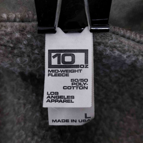 ロサンゼルスアパレル Los Angeles Apparel 10oz MID-WEIGHT ジップアップパーカー メンズ L