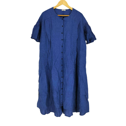 MYCLOSET リネン100 半袖ロングワンピース レディース