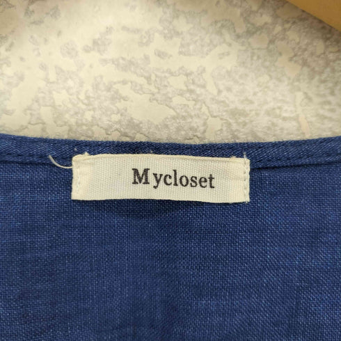 MYCLOSET リネン100 半袖ロングワンピース レディース