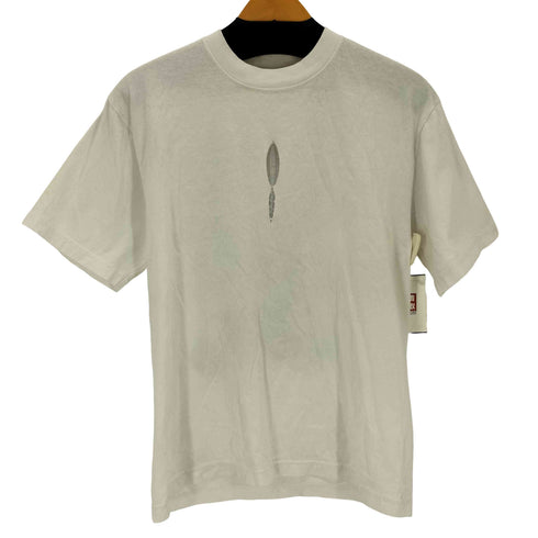 ロサンゼルスアパレル Los Angeles Apparel 胸元クラッシュ加工 バックプリント 6.5OUNCE Tシャツ メンズ S
