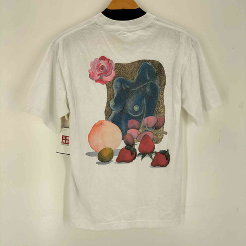 ロサンゼルスアパレル Los Angeles Apparel 胸元クラッシュ加工 バックプリント 6.5OUNCE Tシャツ メンズ S