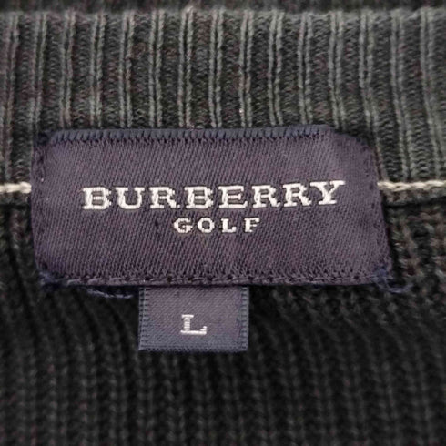 バーバリーゴルフ BURBERRY GOLF フロントロゴ刺繍 コットンニットセーター メンズ Ⅼ