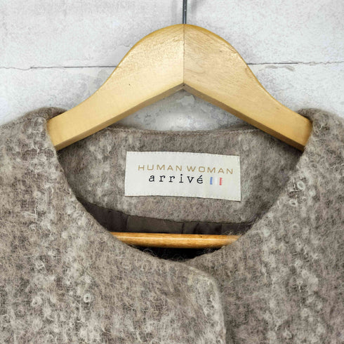 HUMAN WOMAN ARRIVE 袖ベルトノーカラーコート import レディース M