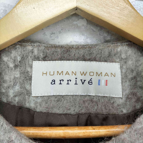 HUMAN WOMAN ARRIVE 袖ベルトノーカラーコート import レディース M