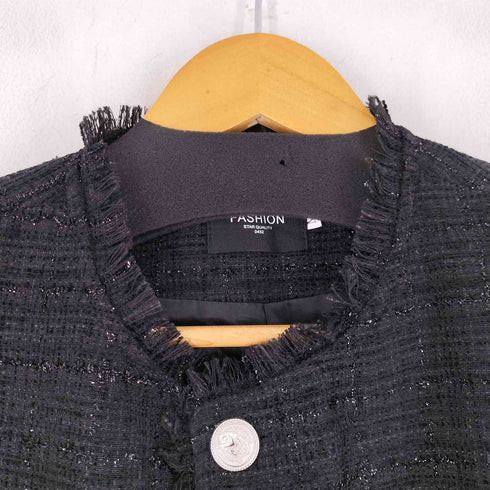 FASHIO ツイードノーカラージャケット レディース JPN:M