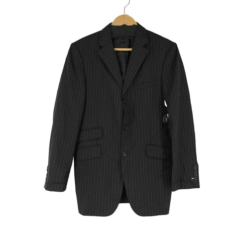 バーバリーブラックレーベル BURBERRY BLACK LABEL ウール ピンストライプ 3B テーラードジャケット メンズ