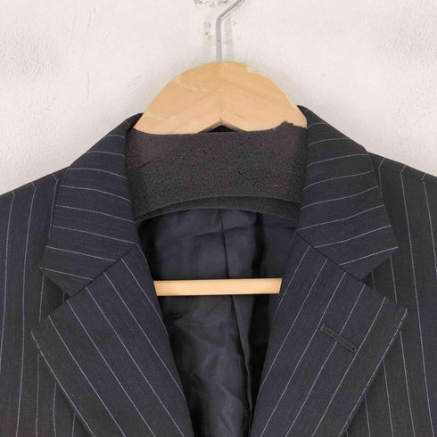 バーバリーブラックレーベル BURBERRY BLACK LABEL ウール ピンストライプ 3B テーラードジャケット メンズ