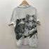 80-90S ボディ 狼 オオカミ ウルフ 両面 プリント S/S アニマル Tシャツ 裾袖 シングルステッチ 霜降り ボックス メンズ