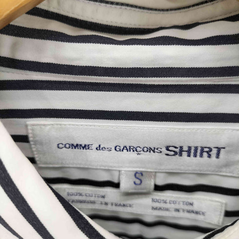 コムデギャルソンシャツ COMME des GARCONS SHIRT フランス製 レギュラーカラーストライプシャツ メンズ S