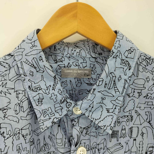 コムデギャルソン COMME des GARCONS 03AW 田中オム デカボタン 総柄シャツ All-over print shirt メンズ L