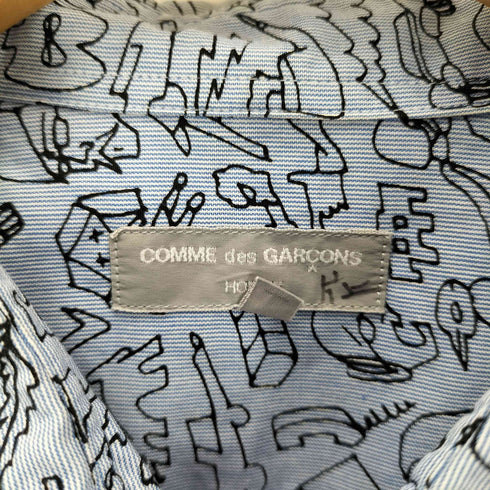 コムデギャルソン COMME des GARCONS 03AW 田中オム デカボタン 総柄シャツ All-over print shirt メンズ L