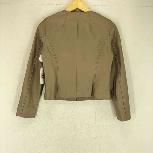 アルアバイル allureville 羊革 レザー ジップアップ ジャケット レディース JPN:2