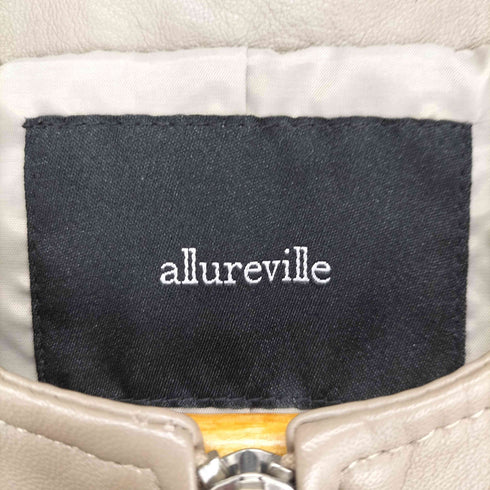 アルアバイル allureville 羊革 レザー ジップアップ ジャケット レディース JPN:2