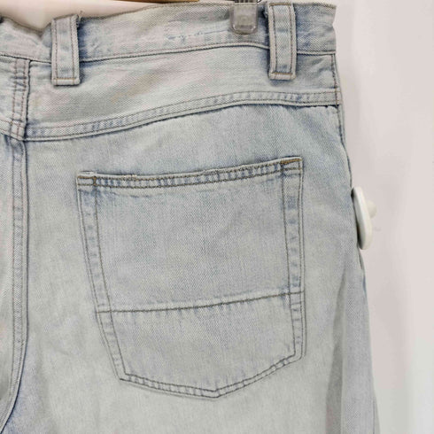 ザラ ZARA ワイド デニムハーフパンツ メンズ