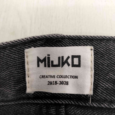 MiJKO セミフレアワイドブラックデニム メンズ XXL