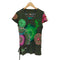 デシグアル Desigual ラインストーン アートプリント Vネック 半袖 Tシャツ レディース