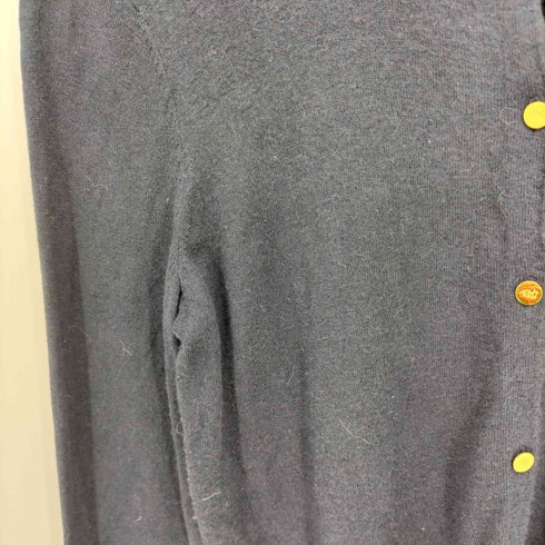 ローレンラルフローレン LAUREN RALPH LAUREN ラメ リブ切り替え 金ボタン クルーネック カーディガン レディース import:M