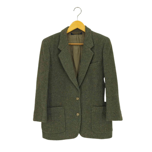 ブルックスブラザーズ BROOKS BROTHERS 日本製 80S メランジ ウール 2B テーラードジャケット レディース 7AR