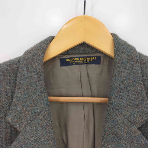 ブルックスブラザーズ BROOKS BROTHERS 日本製 80S メランジ ウール 2B テーラードジャケット レディース 7AR