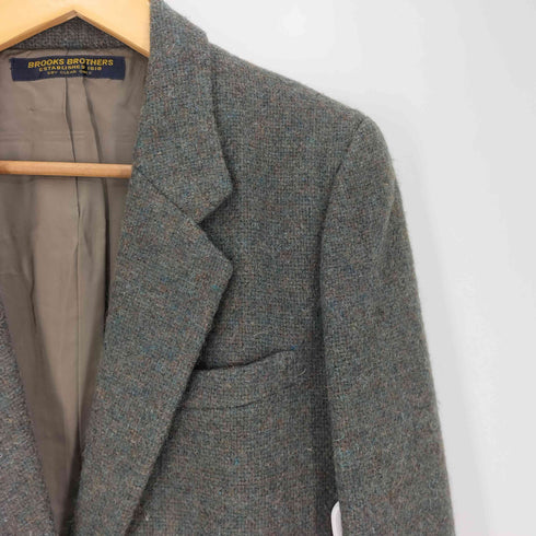 ブルックスブラザーズ BROOKS BROTHERS 日本製 80S メランジ ウール 2B テーラードジャケット レディース 7AR