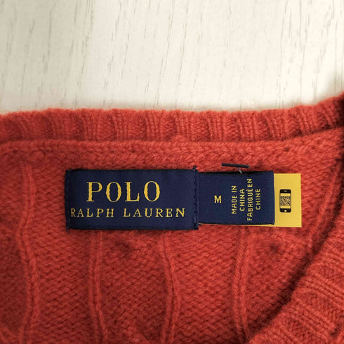 ポロラルフローレン POLO RALPH LAUREN 現行タグ スモールポニー刺繍 カシミヤ混 ウール ポケット ニット レディース import:M