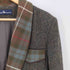 ラルフローレン RALPH LAUREN ショールカラー チャイナボタン チェック切替 ウール ヘリンボーン テーラードジャケット レディース JPN:9号