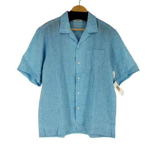 フェアファクス FAIRFAX リネン100% オープンカラー シャツ メンズ import:L