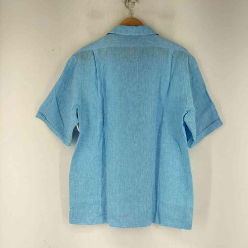 フェアファクス FAIRFAX リネン100% オープンカラー シャツ メンズ import:L