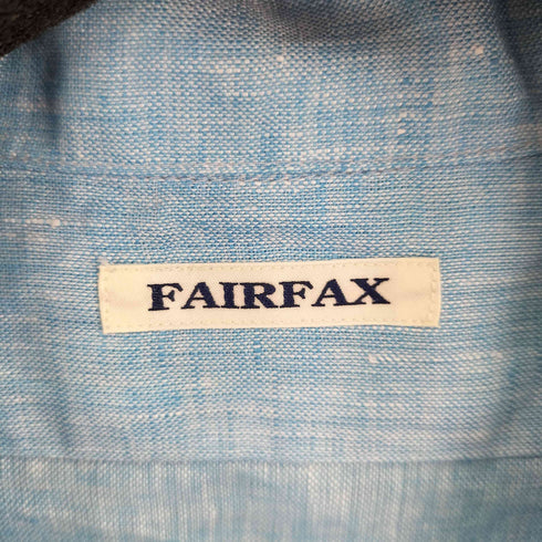 フェアファクス FAIRFAX リネン100% オープンカラー シャツ メンズ import:L
