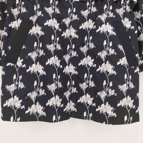ロシャス Rochas フラワー モザイクプリント ジップ コート レディース