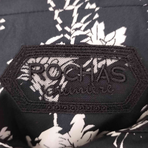 ロシャス Rochas フラワー モザイクプリント ジップ コート レディース
