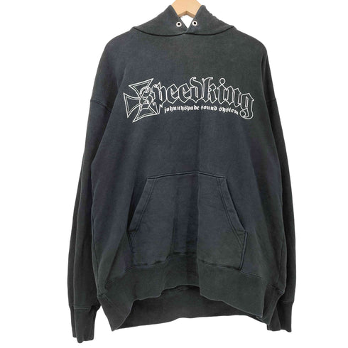 JOHNNY SPADE Y2K Speedking アイアンクロス 鉄十字 フェード プルオーバーパーカー レディース JPN:L