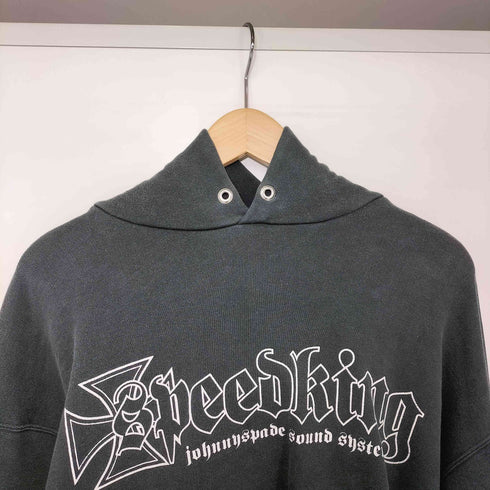 JOHNNY SPADE Y2K Speedking アイアンクロス 鉄十字 フェード プルオーバーパーカー レディース JPN:L