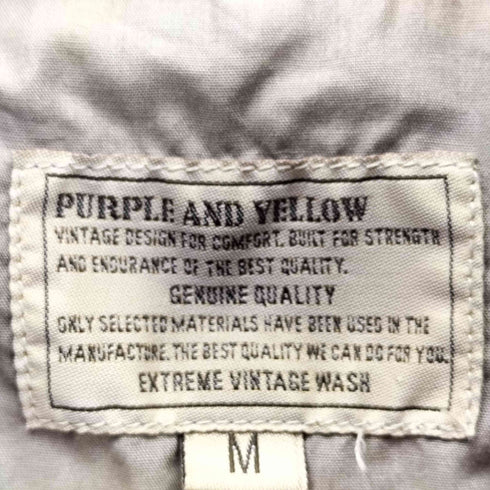 パープルアンドイエロー Purple&Yellow カモ柄 ミリタリーライクジャケット Y2K メンズ import:M