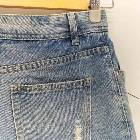 アプレトロ ap retro レイヤードダメージデニムパンツ レディース JPN:L