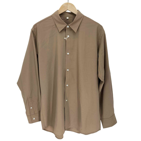 ムジルシリョウヒン 無印良品 25SS MUJI Labo ウール混 レギュラーカラーシャツ メンズ JPN:L