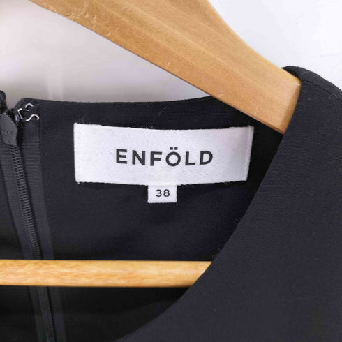 エンフォルド ENFOLD ハイカウントトロ ドレープポケットBOXドレス レディース 38
