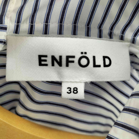 エンフォルド ENFOLD コットン ハイネックプルオーバーシャツ レディース 38